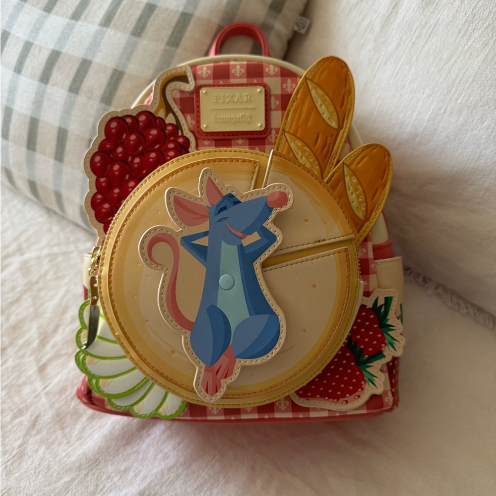 Brand new lounged Multicolor Ratatouille Remy Picnic Mini Backpack